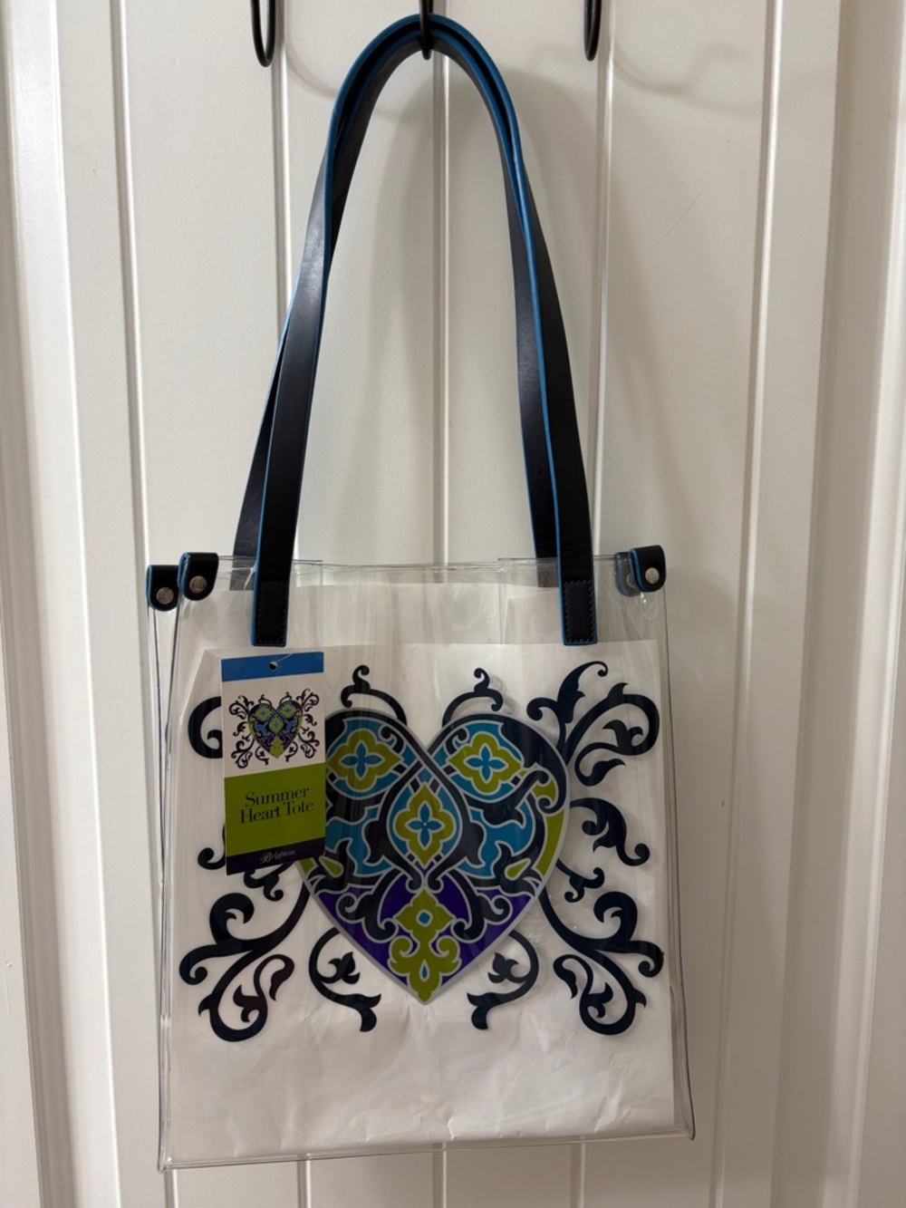 Brighton "Summer Heart" Clear Vinyl Tote Bag from the Sophia Collection - NWT